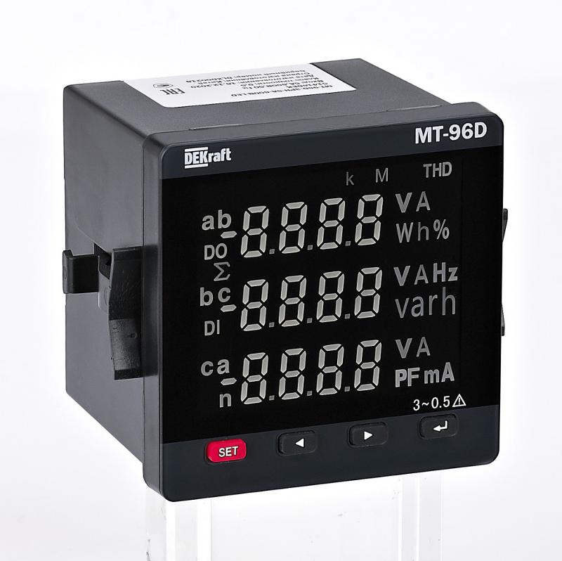 Мультиметр 72х72 3PH 600В 5А RS485 LED  | 51404DEK | DEKraft — DEKraft