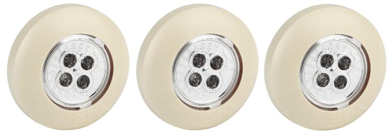 Светильник пушлайт (подсветка) SB-505 "Аврора" [4xLED, 3xAAA, слон. кость, 3шт в кор] (20/120/480) | Б0029185 | ЭРА  — ЭРА (Энергия света)