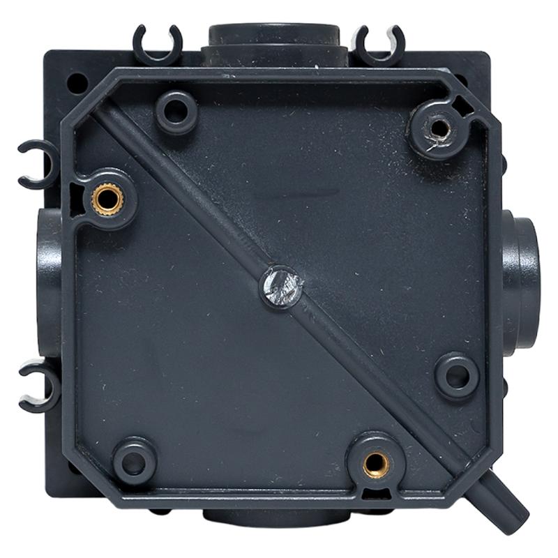 Лючок напольный C-Line 2 IP44 86*86 мм на 2модуля=1пост (с напольной коробкой для установки в фальш-пол и бетон) матовый никель | cl-ln-knl-2 | EKF — миниатюра 4