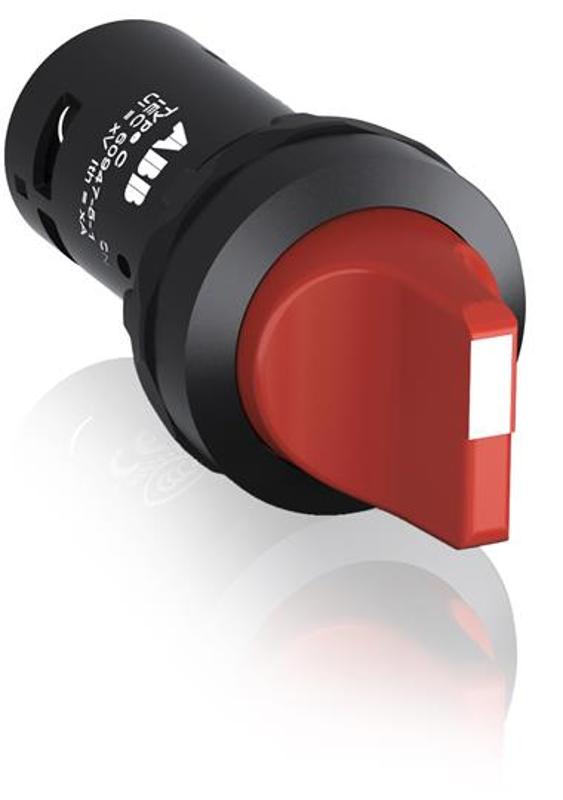 Переключатель C2SS2-10R-10 2-х позиционный красный 1НО (90 градусов) с фиксацией (черное декоративное кольцо)|1SFA619201R1011| ABB — ABB