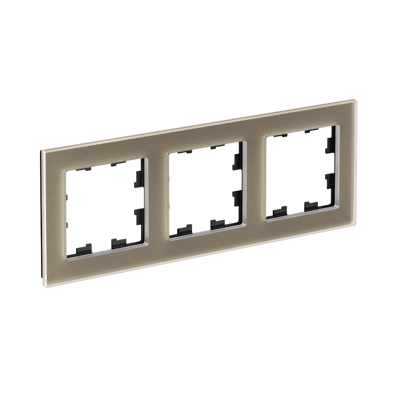 AtlasDesign Nature Шампань Рамка 3-ая, стекло  |ATN320503| SE — Systeme Electric