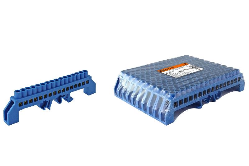 Шина "N" нулевая в изоляторе на DIN-рейку 8x12мм 16 групп  | SQ0801-0081 | TDM — TDM ELECTRIC