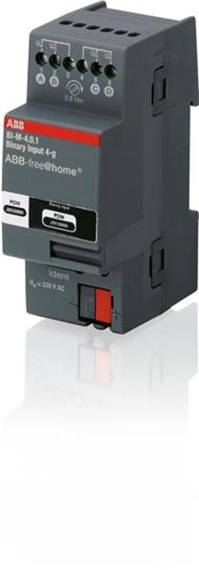 BI-M-4.0.1 Вход бинарный free@home, 4-канальный, 220В|2CDG510004R0011| ABB — ABB