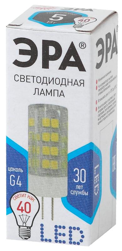 Лампа светодиодная LED 5Вт G4 220В 4000К smd JC капсульная | Б0027858 | ЭРА — миниатюра 3