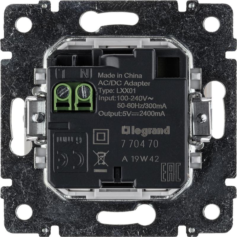 Valena Белый Розетка 2-ая USB — миниатюра 11