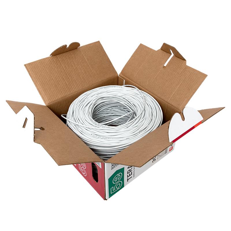 Кабель витая пара TERACOM PRO Cat.5E U/UTP 4 пары solid 24AWG цвет серый упак. 305м | TRP-5EUTP-04PVC-GY-IN3 | EKF — миниатюра 7