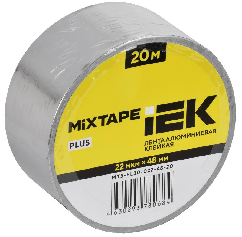 MIXTAPE PLUS Лента алюминиевая клейкая 22мкм 48х20м  | MT5-FL30-022-48-20 | ИЭК — IEK (ИЭК)