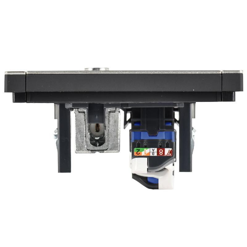 FORTE&PIANO Розетка двойная TV+RJ45 кат.6 FP637M металл шампань  | FP-AK20-2-M-K37 | IEK — миниатюра 5