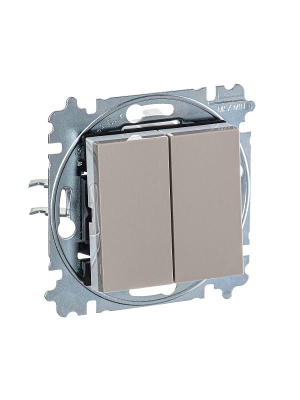 ABB Levit Кофе макиато / белый Выключатель 2-кл. | 3559H-A05445 18W | 2CHH590545A6018 | ABB — миниатюра 3