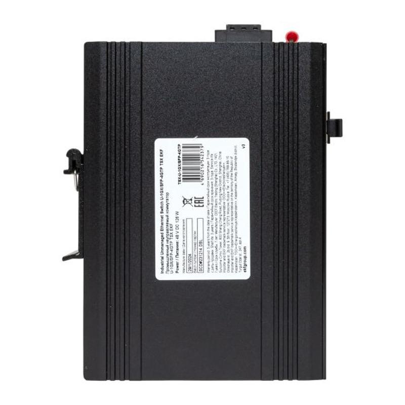 Промышленный неуправляемый коммутатор U-1GX/SFP-4GTP, 1 порт 1000Base-X SFP, 4 порта 10/100/1000Base-T(X) RJ45 c PoE, монтаж на динрейку TSX |TSX-U-1G — миниатюра 23