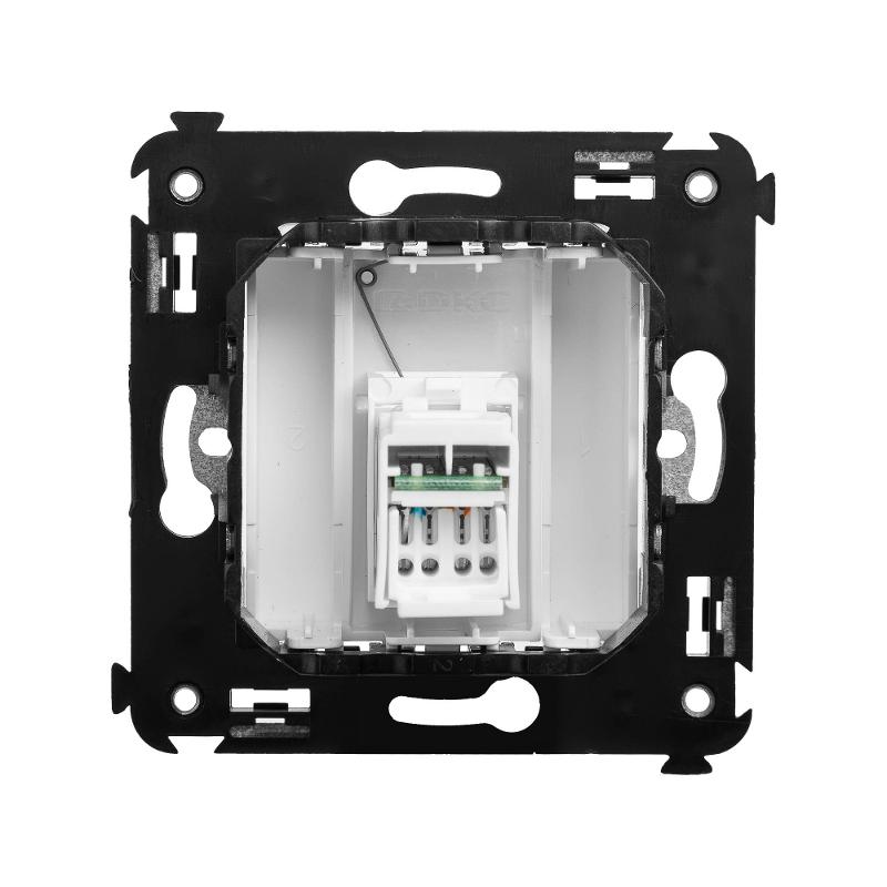Компьютерная розетка RJ-45 в стену, кат.6А одинарная, "Avanti", "Белое облако" | 4400373 | DKC — миниатюра 7