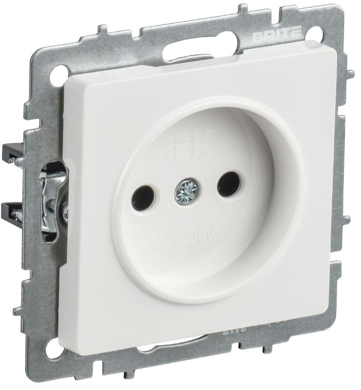 BRITE Роз. без з/к с з/ш 10А РСш10-2-БрБ РФ бел.  | BR-R13-10-K011 | ИЭК — IEK (ИЭК)