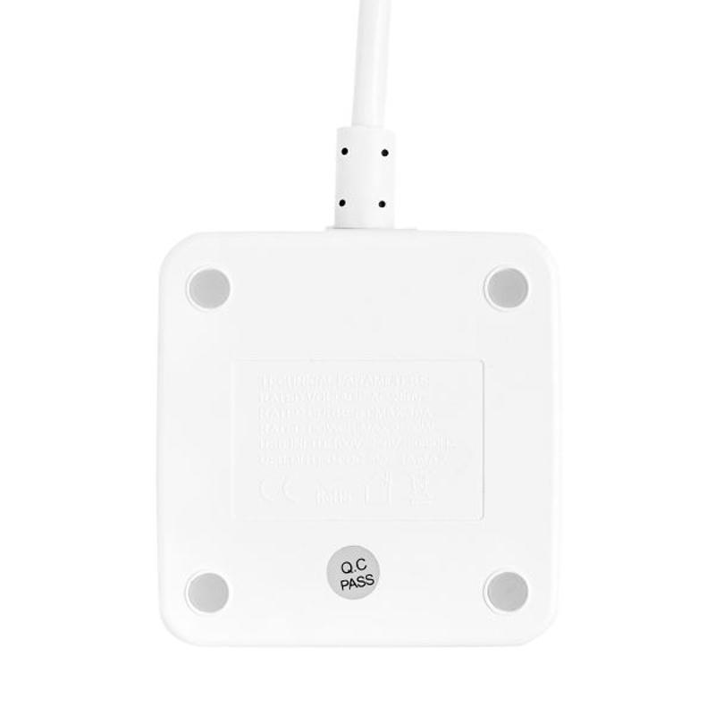 Удлинитель "Куб" 2 гнезда 3USB 2,4А+зарядное устройство 1,3 метра 1мм2 | UBA-CUB-3-WC | EKF — миниатюра 27