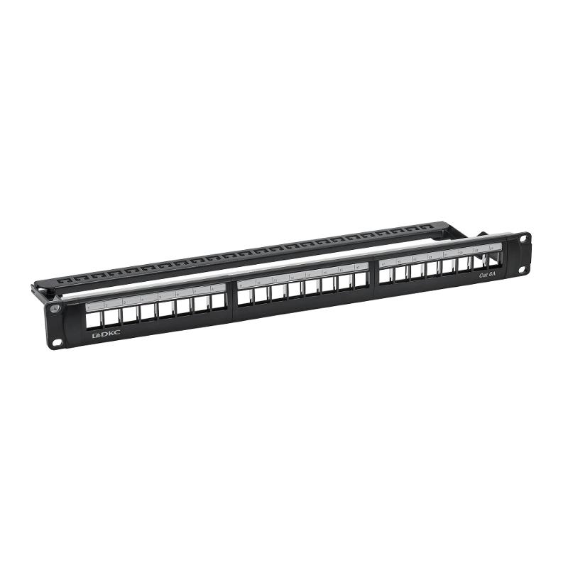 Патч-панель модульная 19", 1U,CAT6A, 24 порта RJ45, экранированная | RN6APPF24 | DKC — миниатюра 4