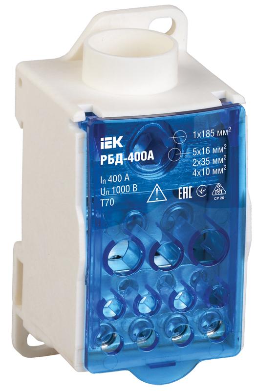 Блок распределительный на DIN-рейку РБД-400А | RBD-400 | IEK — IEK (ИЭК)