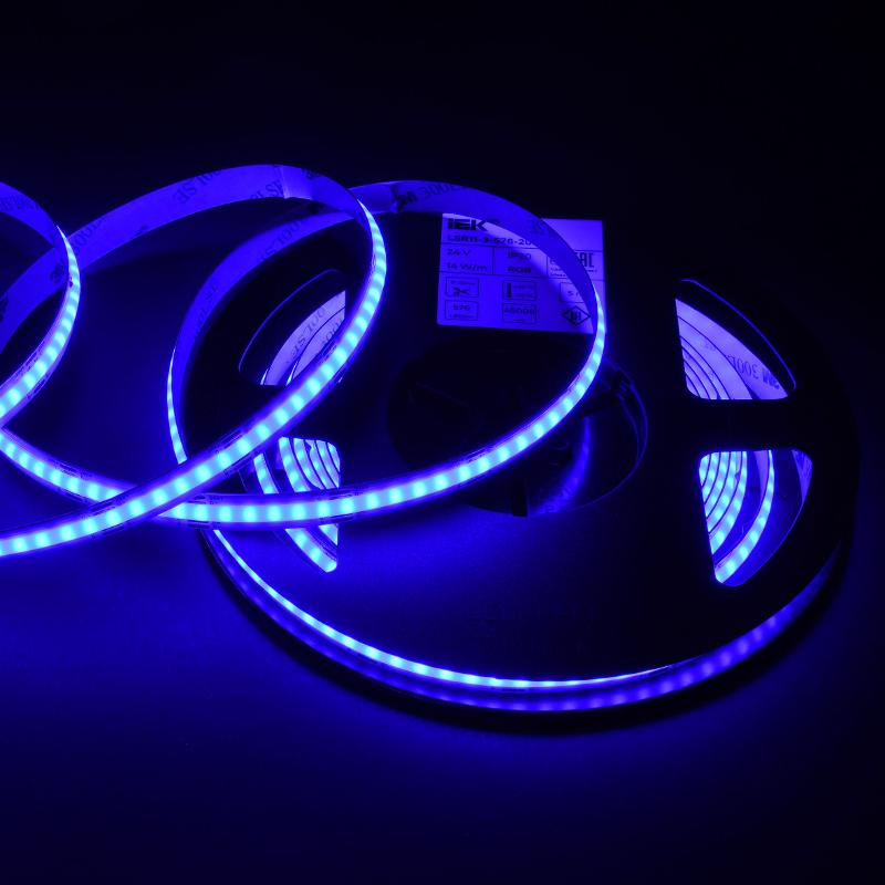 Лента LED 5м COB-576LED 14Вт/м IP20 10мм 24В RGB  | LSR11-3-576-20-3-05 | ИЭК — миниатюра 6