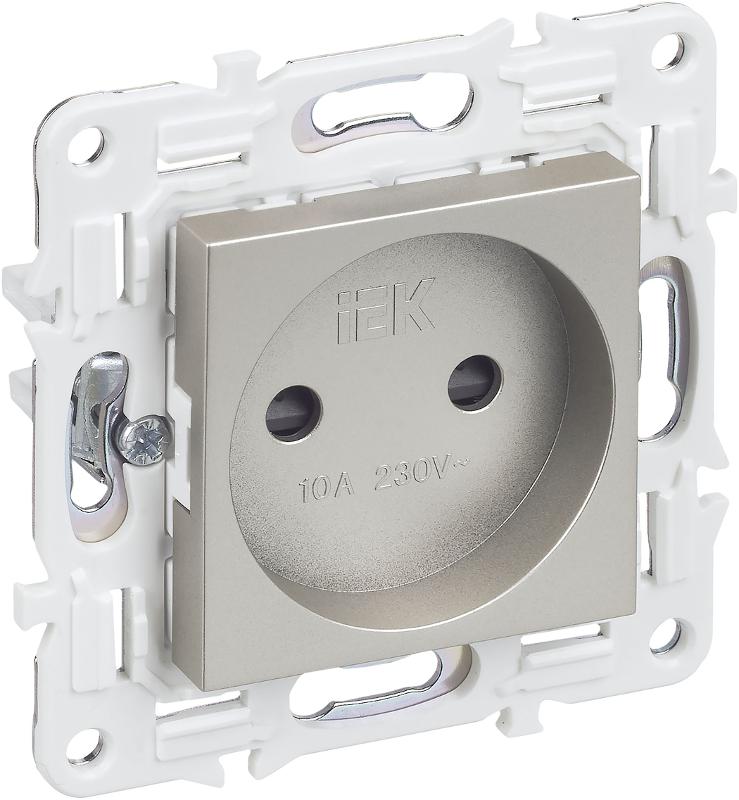 SKANDY Розетка без з/к с з/ш 10А SK-R01Sh шампань | SK-R13-10-K37 | IEK — IEK (ИЭК)