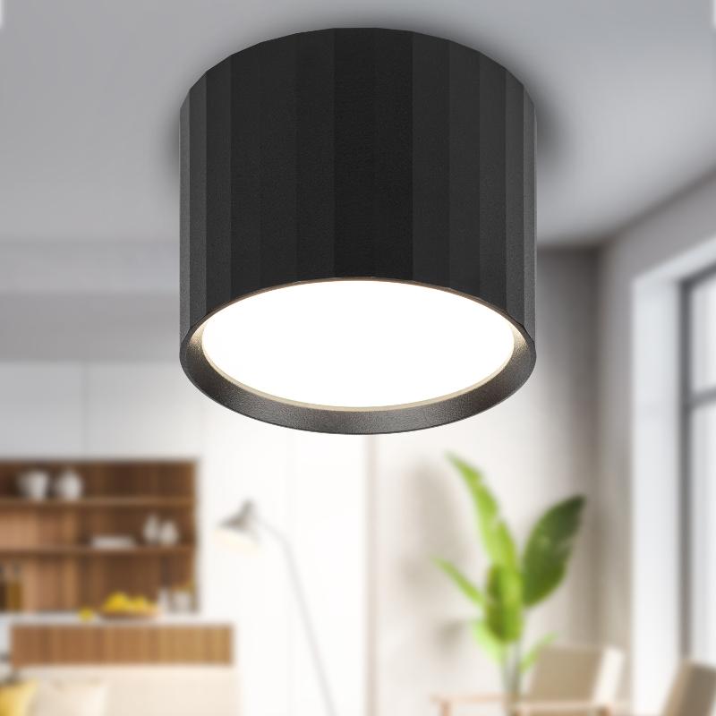 Светильник настенно-потолочный спот ЭРА OL39 BK под GX53 IP20 черный | Б0056388 | ЭРА — миниатюра 1