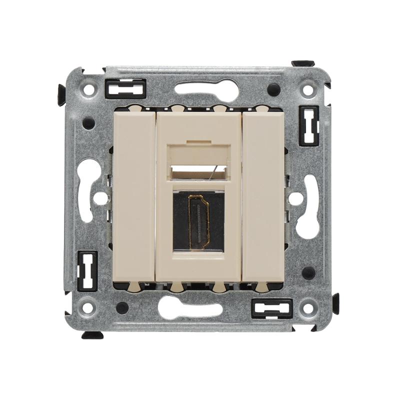 HDMI розетка одинарная в стену, тип А-А, "Avanti", "Ванильная дымка" | 4405253 | DKC — DKC (ДКС)
