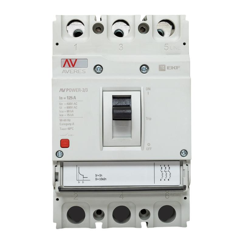 Выключатель автоматический AV POWER-2/3 125А 80kA TR AVERES | mccb-23-125H-TR-av | EKF — миниатюра 9