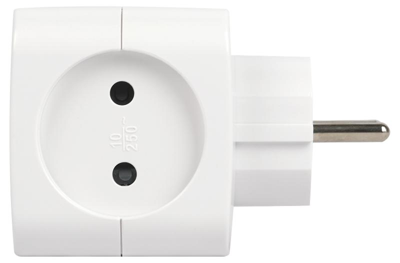 Разветвитель электрический ЭРА SP-2-USB-W на 2 розетки + 2xUSB 2400mA, без заземл 10А (белый)  | Б0049531 | ЭРА — миниатюра 4