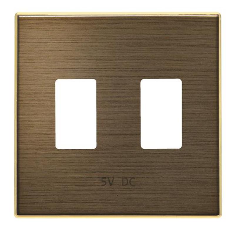 Накладка для механизма 2хUSB зарядного устройства арт.8185.3 ABB Sky, античная латунь (8585.3 OE) | 2CLA858530A1201 | ABB — ABB