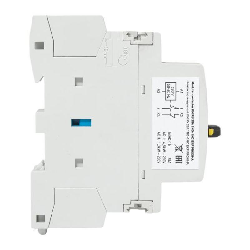 Контактор модульный КМ РУ 25А 1NO+1NC (1 мод.) EKF PROxima | km-1m-25-11 | EKF — миниатюра 24