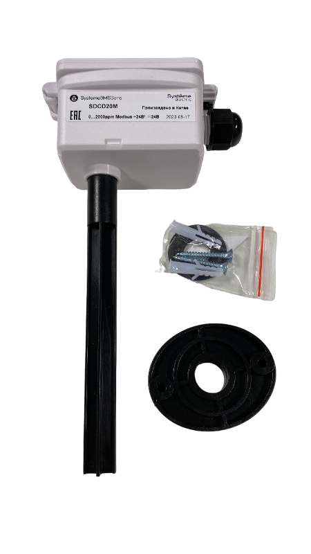 Датчик CO₂ канальный, RS485 Modbus 145мм ~/=15…24В | SDCD20M | SE — миниатюра 1