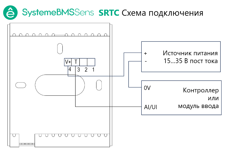 Датчик температуры комнатный, 4…20мА =15…35В | SRTC | SE — миниатюра 2