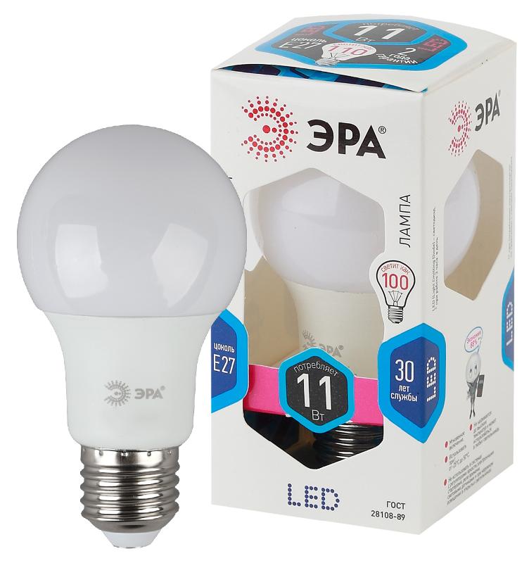 Лампа светодиодная LED 11Вт Е27 220В 4000К smd A60 шар | Б0029821 | ЭРА — ЭРА (Энергия света)