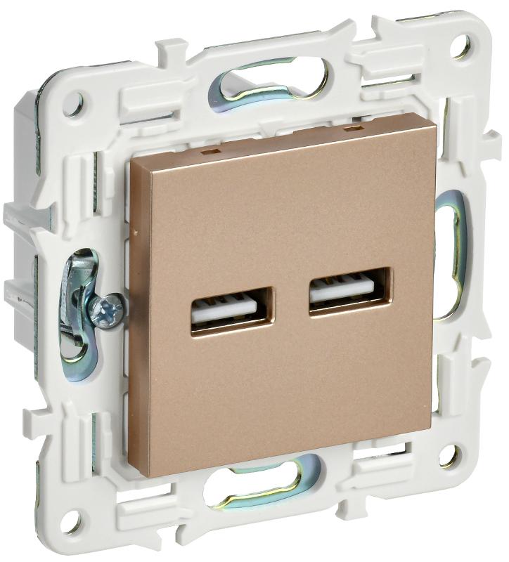 SKANDY Розетка USB A+A 3,1А SK-R15Sa песочный | SK-U21-D31-K98 | IEK — IEK (ИЭК)