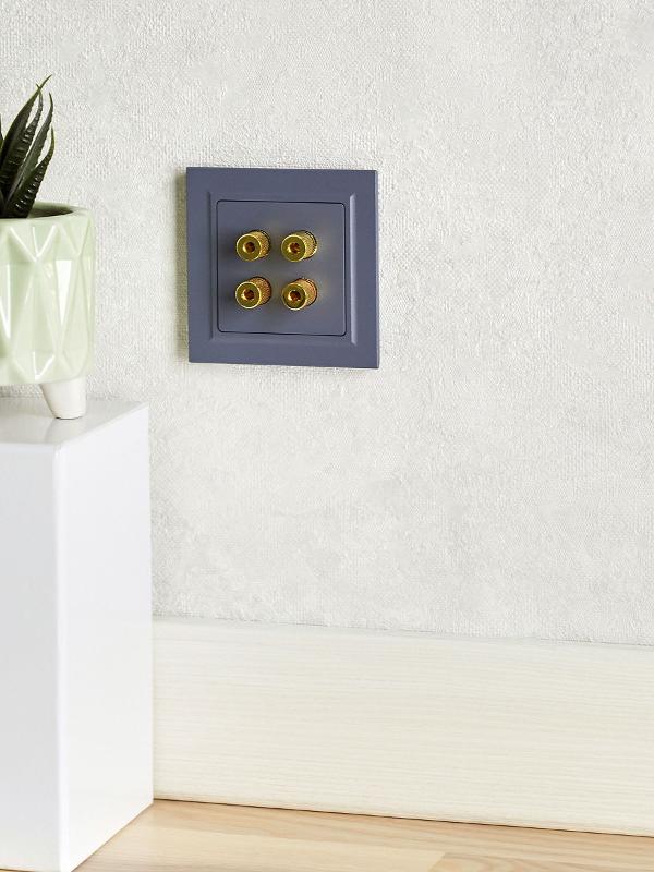 BRITE АудиоРозетка 4-местная РА10-БрМ маренго | BR-S40-K35 | IEK — миниатюра 10