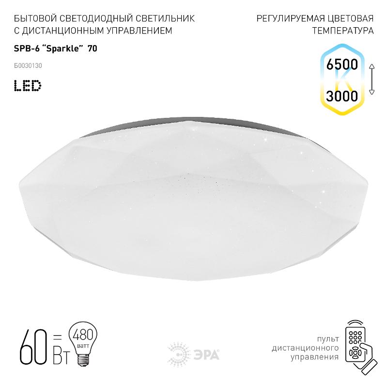 Светильник светодиодный декоративный бытовой (SPB 6) Fashion SPB-6 "Sparkle" 70 Светодиод. св-к 70Вт 3000-6 | Б0036366 | ЭРА — миниатюра 3