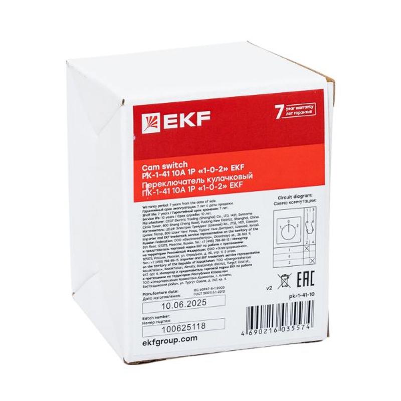 Переключатель кулачковый ПК-1-41 10А 1P "1-0-2" EKF PROxima | pk-1-41-10 | EKF — миниатюра 27