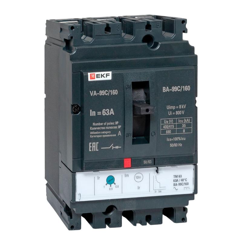 Выключатель автоматический ВА-99C (Compact NS) 160/63А 3P 36кА EKF PROxima | mccb99C-160-63 | EKF — EKF