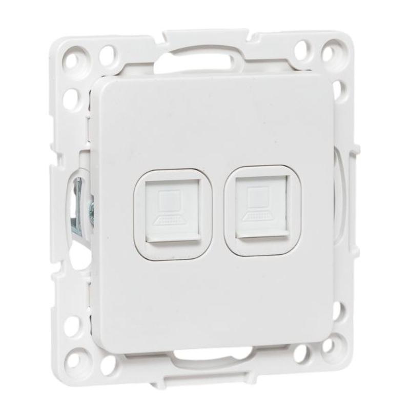 Стокгольм Механизм розетки RJ-45 2-местной белый |EYK02-035-10|EKF — миниатюра 1