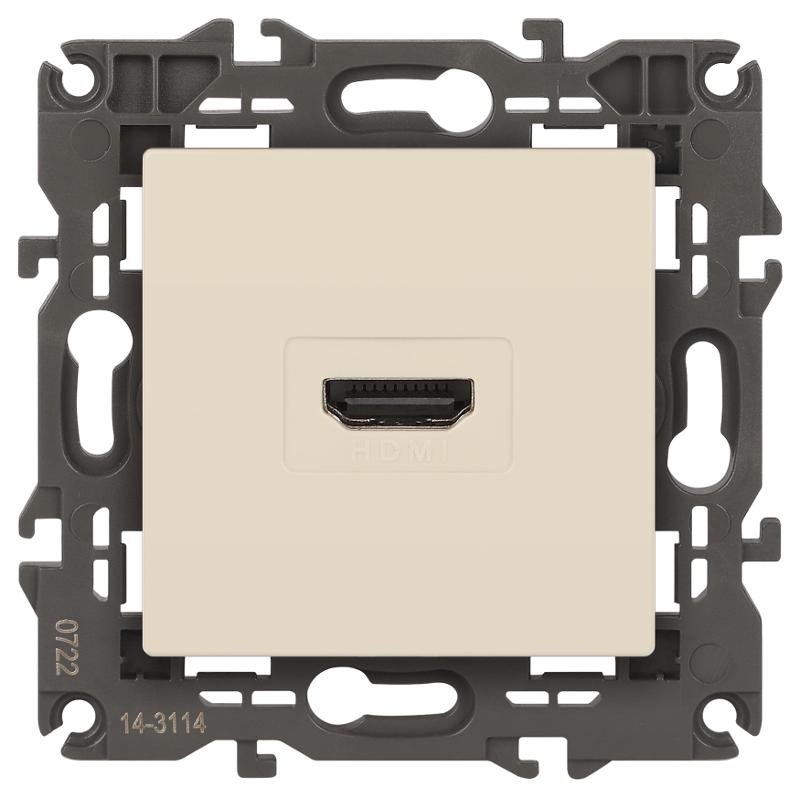 14-3114-02 Розетка HDMI, IP20, Эра Elegance, сл.кость | Б0034333 | ЭРА — миниатюра 1