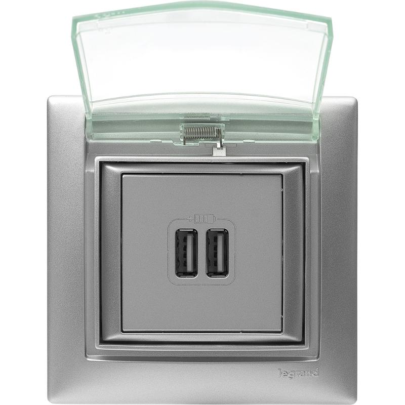 Valena Алюминий Розетка 2-ая USB — миниатюра 9