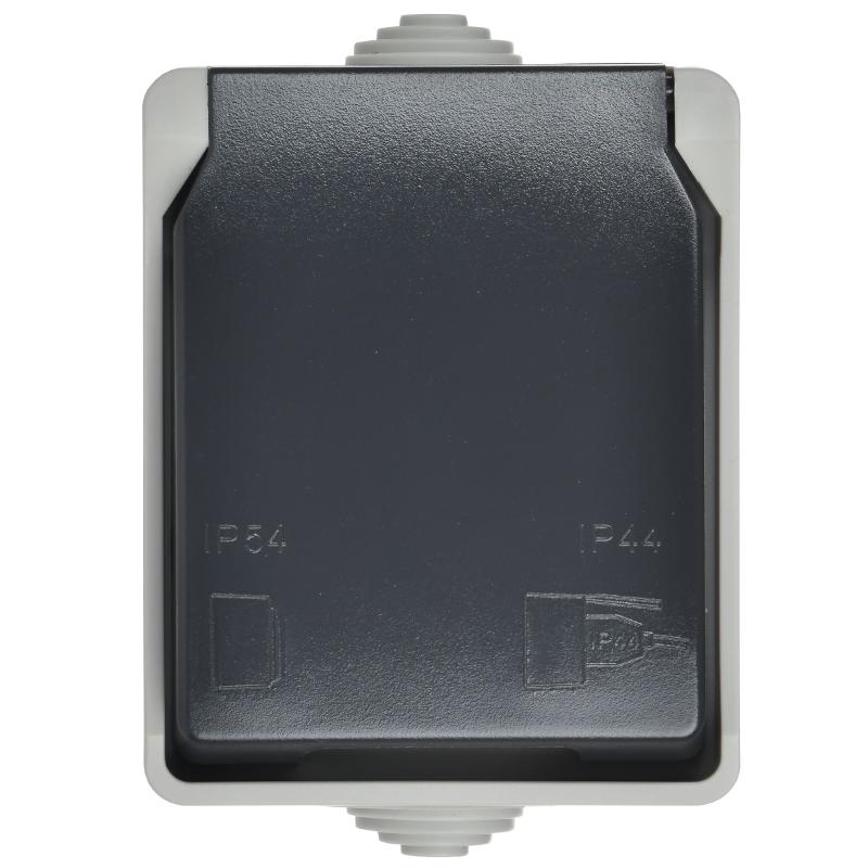 Форс Розетка 1-местная О/У с/з РСб20-3-ФСр IP54 | ERS12-K03-16-54-DC | IEK — миниатюра 3