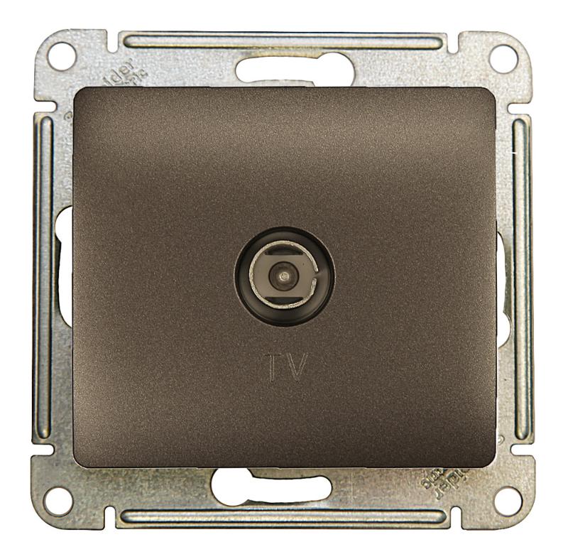 Glossa Графит Розетка TV оконечная 1DB | GSL001391 | SE — Systeme Electric