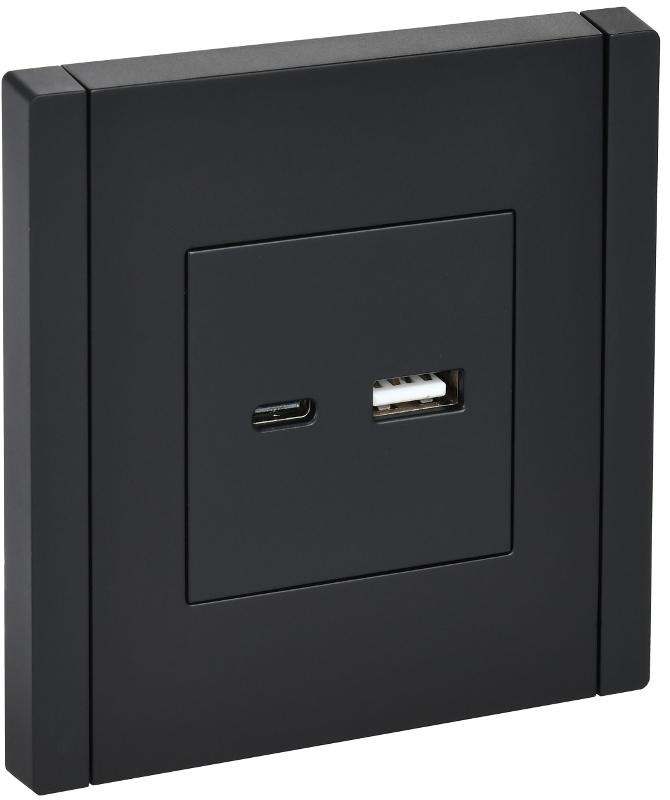 FORTE&PIANO Розетка USB A+C 3,1А FP150 черный | FP-U22-D31-K02 | IEK — IEK (ИЭК)