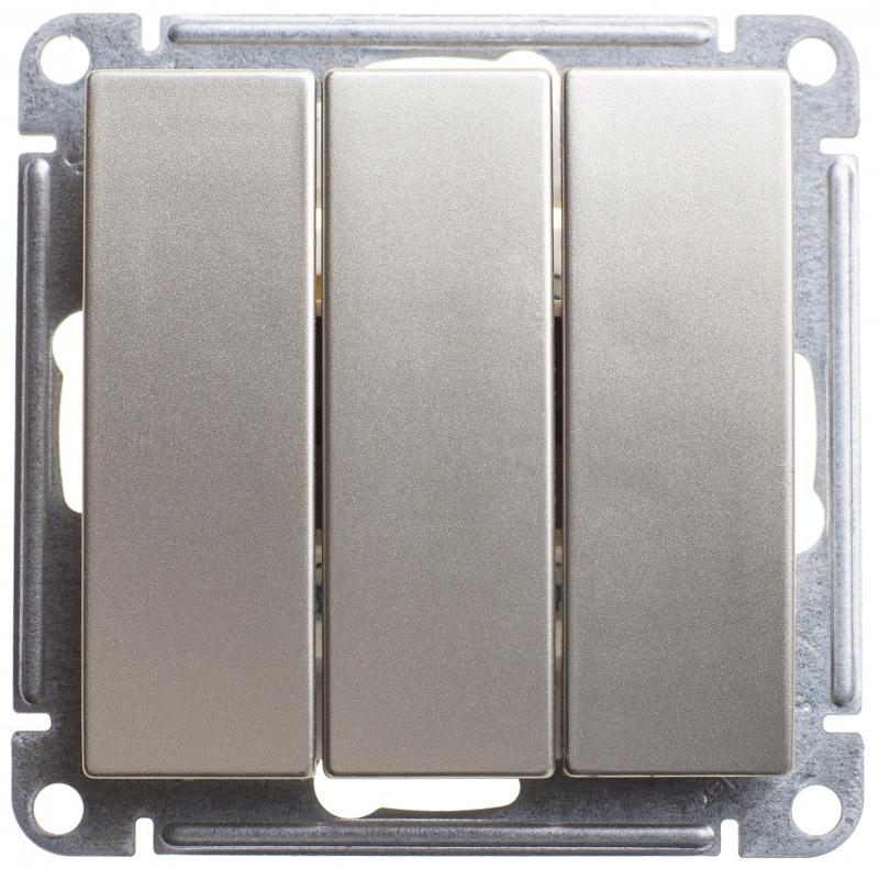 W59 Шампань Выключатель 3-клавишный, 10АХ | VS0510-351-4-86 | SE — Systeme Electric