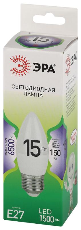 Лампа светодиодная GREEN LINE LED B35-15W-865-E27 GL E27 15 Вт свеча холодный свет | Б0067094 | ЭРА — миниатюра 5