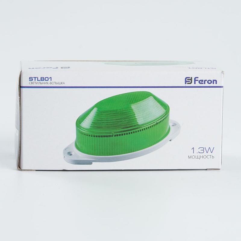 Светильник-вспышка (стробы)  STLB01  IP54 18LED 1,3W зеленый | 29897 | FERON — миниатюра 3
