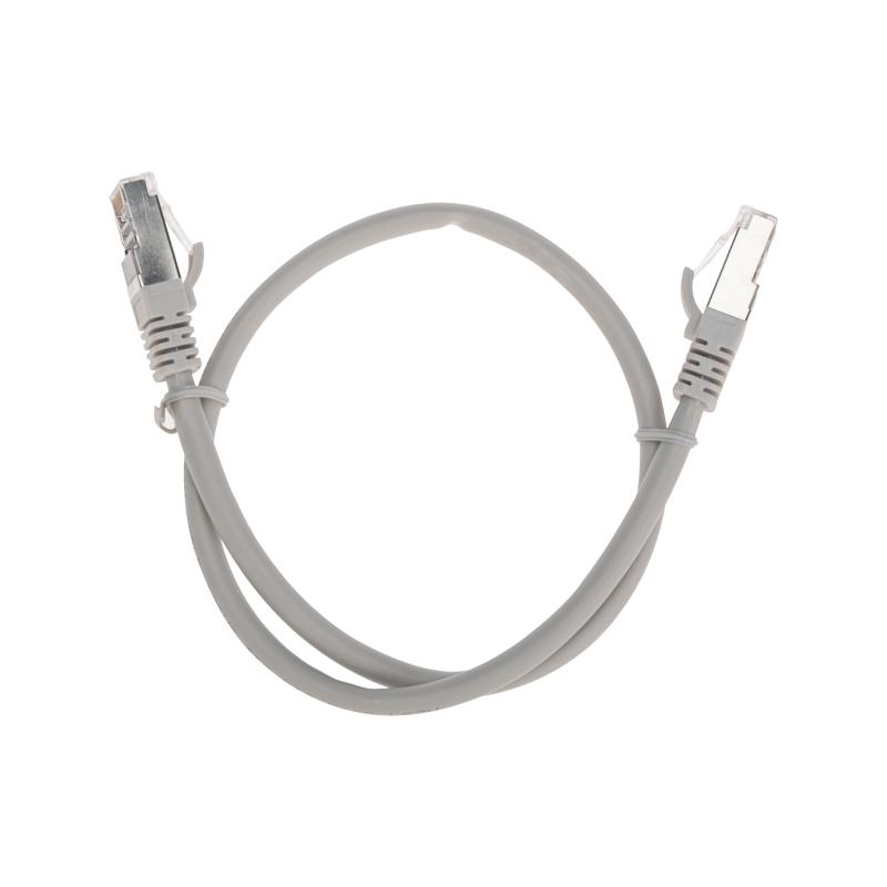 Патч-корд S/FTP CAT 6A (10G), RJ45-RJ45, 28AWG, LSZH, серый, 0.5м REXANT | 02-0390-05 | REXANT — фото 1 | Sento