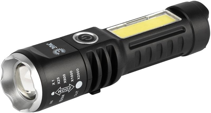 Светодиодный фонарь  UA-403 универсальный аккумуляторный 5 Вт LED + 3 Вт COB оптический Zoom 4 режима USB type C | Б0069805 | ЭРА — ЭРА (Энергия света)