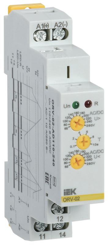 Реле повыш.напряжения ORV. 1ф 110-240 В AC/DC | ORV-02-AD110-240 | IEK — IEK (ИЭК)