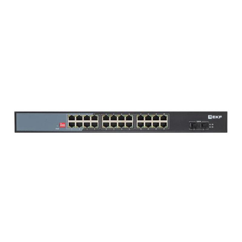 Промышленный неуправляемый коммутатор U-2GX/SFP-24GTP-R, 2 порта 1000Base-X SFP, 24 порта 10/100/1000Base-T(X) RJ45 c PoE, монтаж в 19" стойку TSX |TS — миниатюра 13