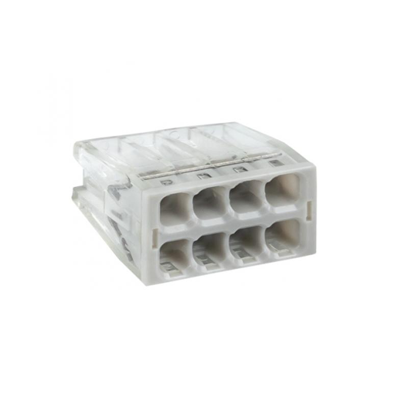 Строительно-монтажная клемма СМК 2273-248 (с пастой) 8 отверстий 0,5-2.5мм2 (50шт.) EKF PROxima | plc-smk-2273-248 | EKF — EKF