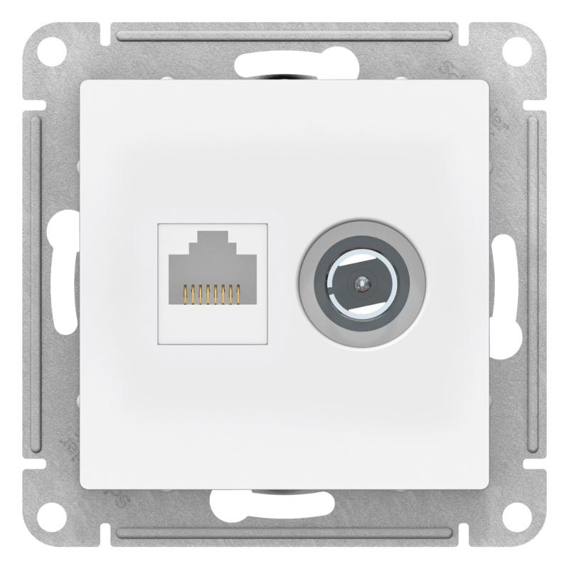 AtlasDesign Лотос Розетка 2-ая TV + компьютерная RJ45, кат. 5Е | ATN001389 | SE — миниатюра 3
